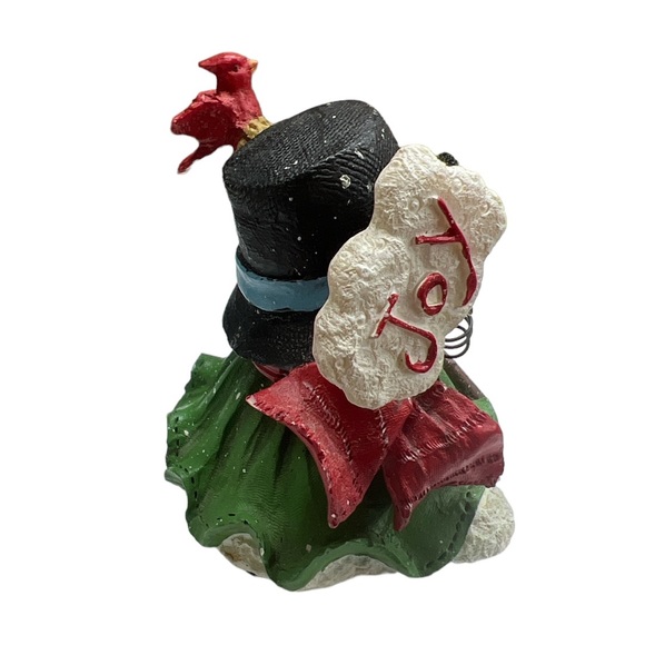 Vintage Snowman ⛄️ Joy Christmas Figurine - Picture 2 of 4